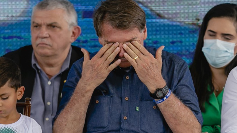 Ex-presidente Jair Bolsonaro, durante visita a Jati, no Ceará, em fevereiro de 2022
