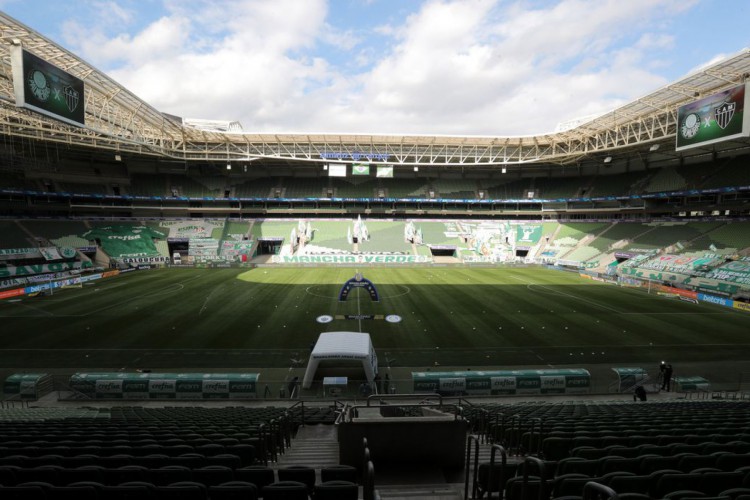 Soccer Football - Brasileiro Championship - Palmeiras v Atletico Mineiro - Allianz Parque Stadium, Sao Paulo, Brazil - November 2, 2020 General view inside the stadium before the match REUTERS/Amanda Perobelli