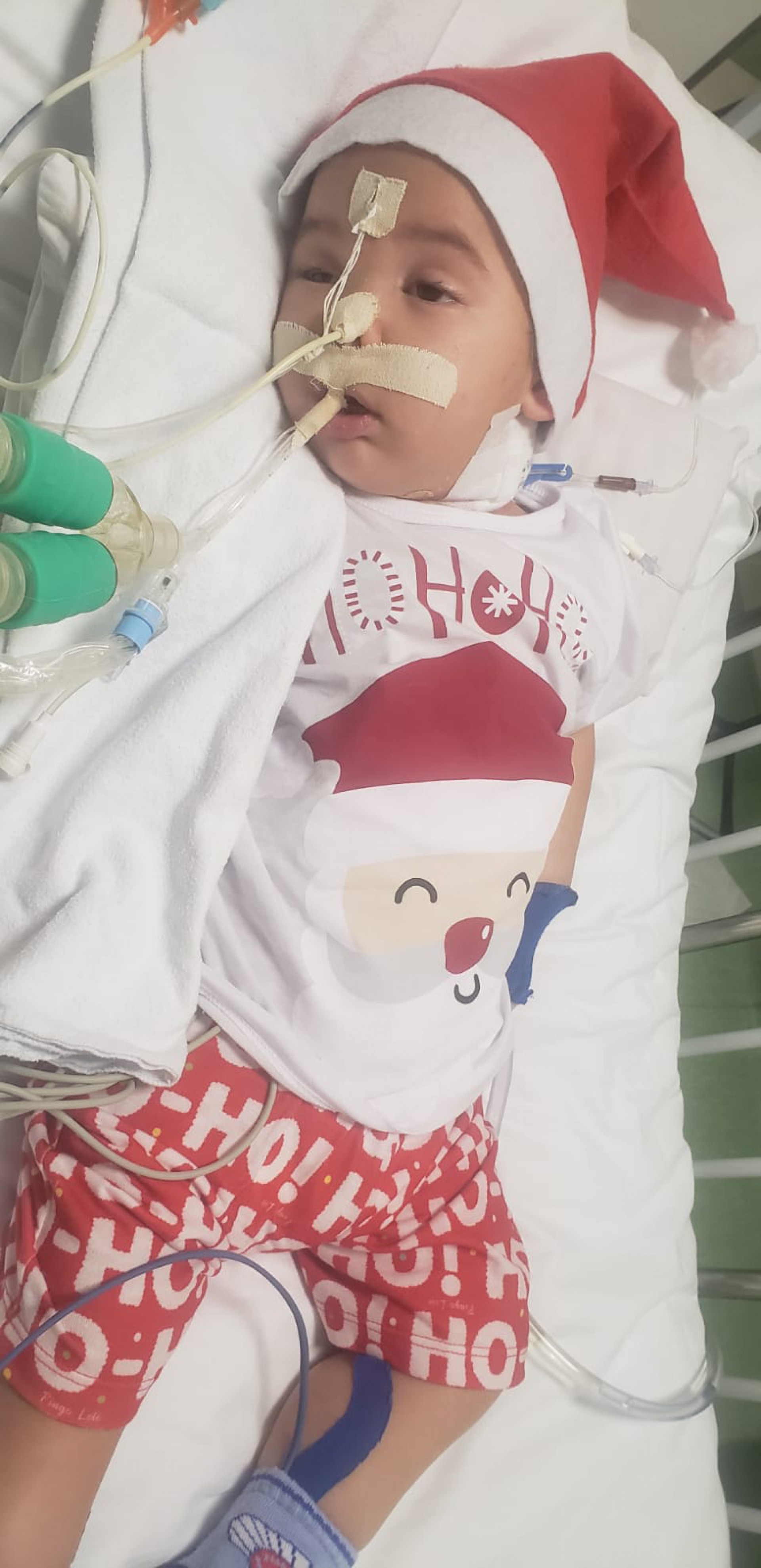 João Miguel durante a internação hospitalar