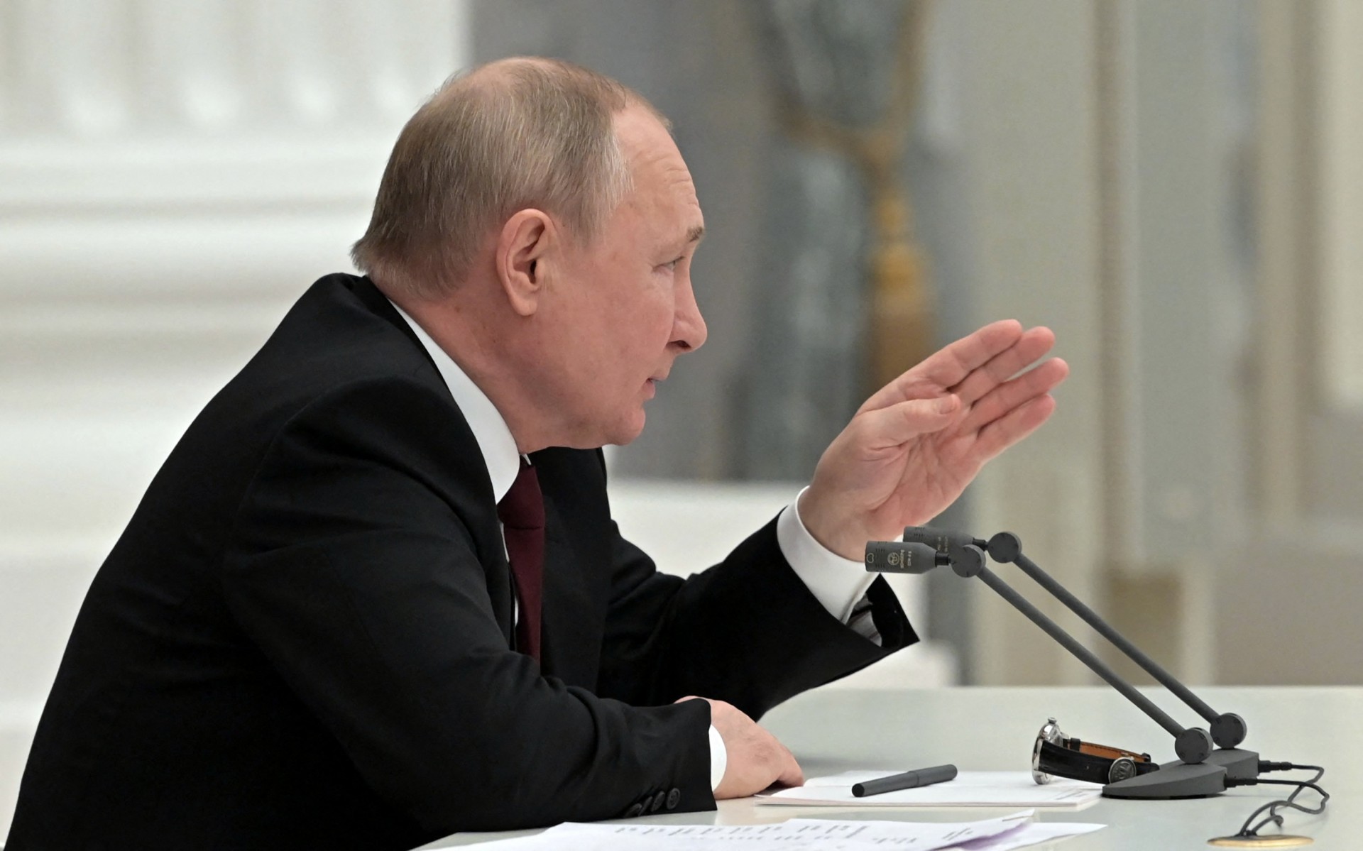 Putin reconheceu regiões separatistas(Foto: ALEXEY NIKOLSKY / SPUTNIK / AFP)