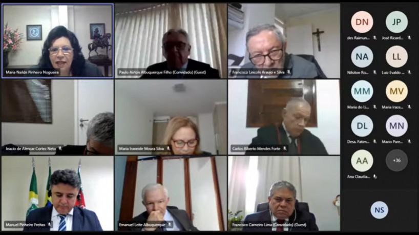 Sessão do TJ-CE que definiu novos sete desembargadores da corte estadual (foto: Divulgação )