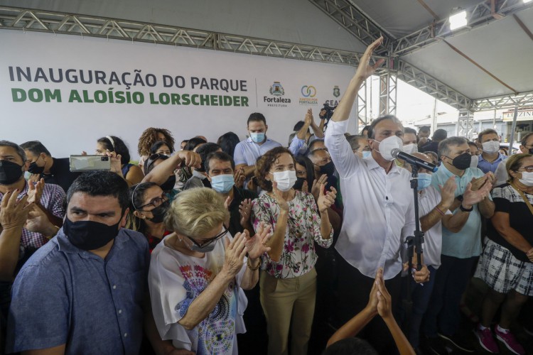 FORTALEZA, CE, BRASIL, 27.03.2022: Governador Camilo Santana (PT) inaugurou hoje o Parque Dom Aloísio Lorscheider no mesmo lugar do antigo IPPOO (Foto:Thais Mesquita/OPOVO)