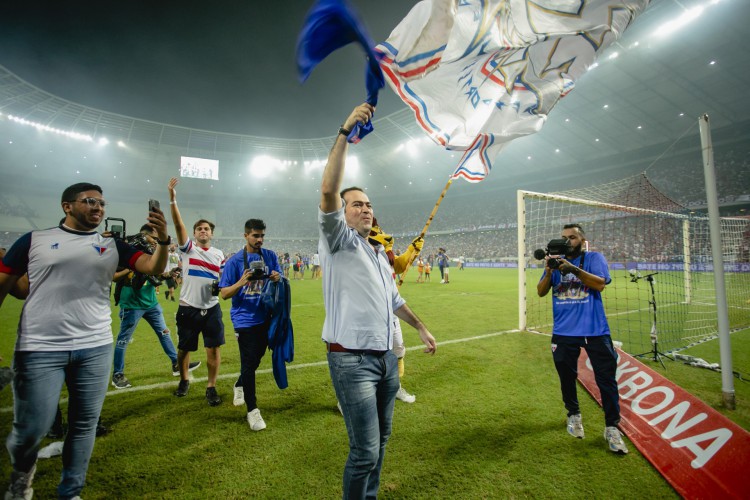 FORTALEZA, CE, BRASIL, 03-04.2022: Marcelo Paz. Fortaleza x Sport, pela Copa do Nordeste, tem como campeão o Fortaleza, na Arena Castelão. em epoca de COVID-19. (Foto:Aurelio Alves/ Jornal O POVO)