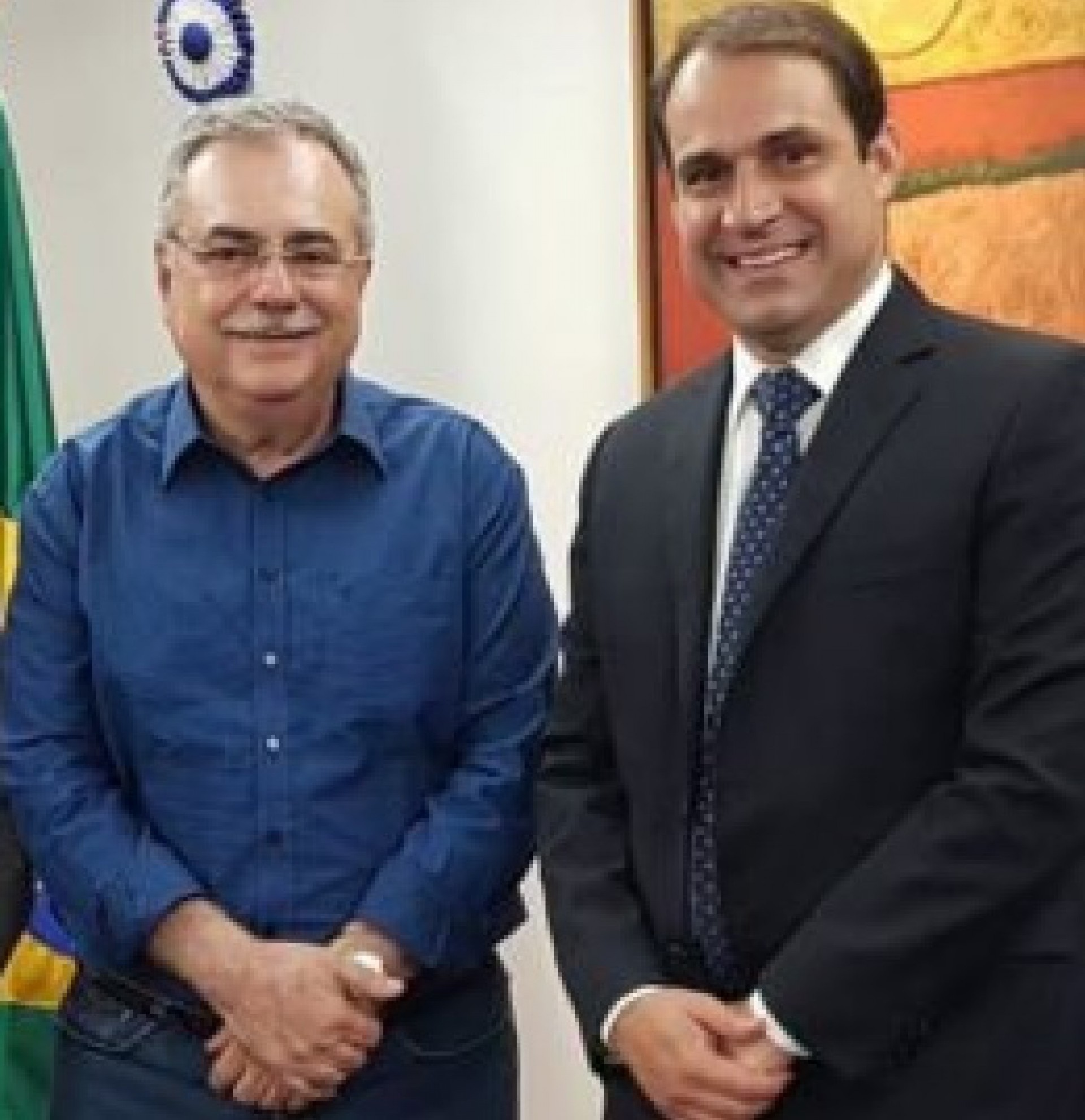 Assis Cavalcante, presidente da CDL-Fortaleza, e o deputado Salmito (PDT) (Foto: DIVULGAÇÃO)