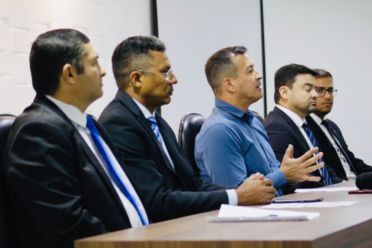 Coletiva da Secretaria da Segurança para divulgar prisão de um dos mais procurados do Ceará 