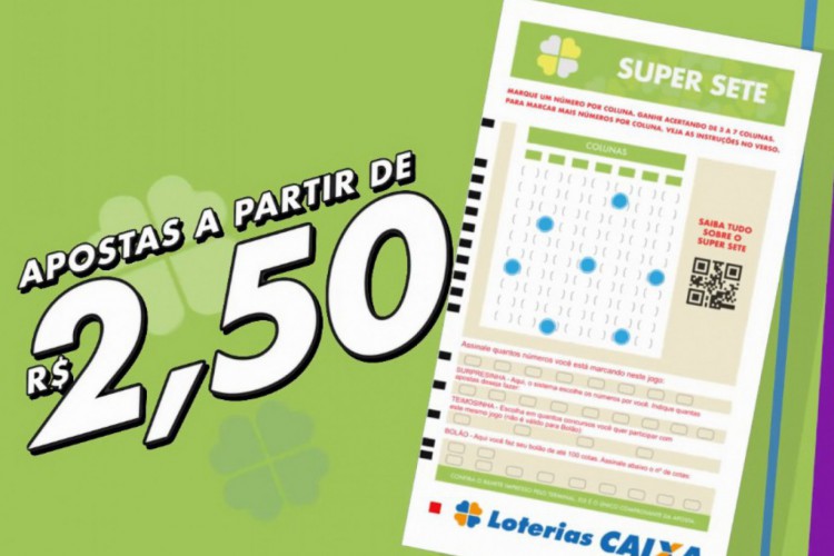 Resultado da loteria Super Sete, concurso 537, hoje, sexta-feira, 26 de abril de 2024 (26/04/24). Prêmio é de R$ 600 mil 