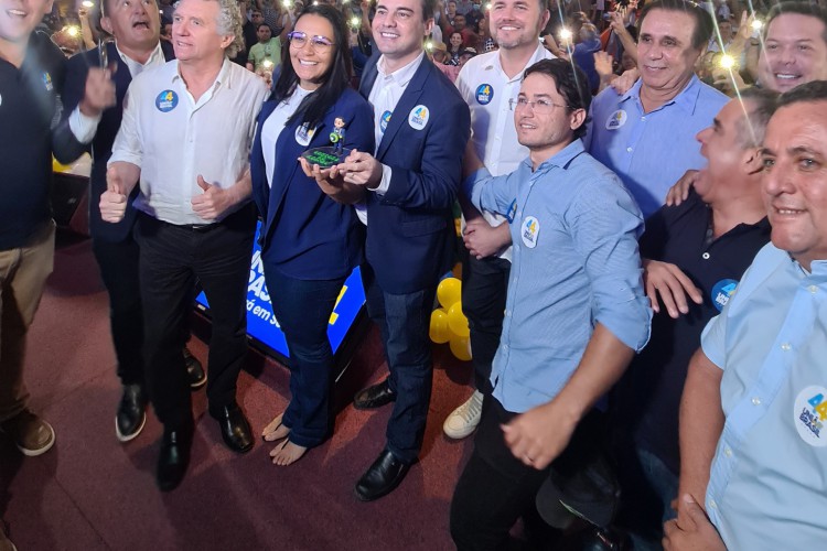 ￼CAPITÃO Wagner no primeiro encontro regional do União Brasil foi realizado em Sobral(Foto: Vilson Rocha/ Divulgação)