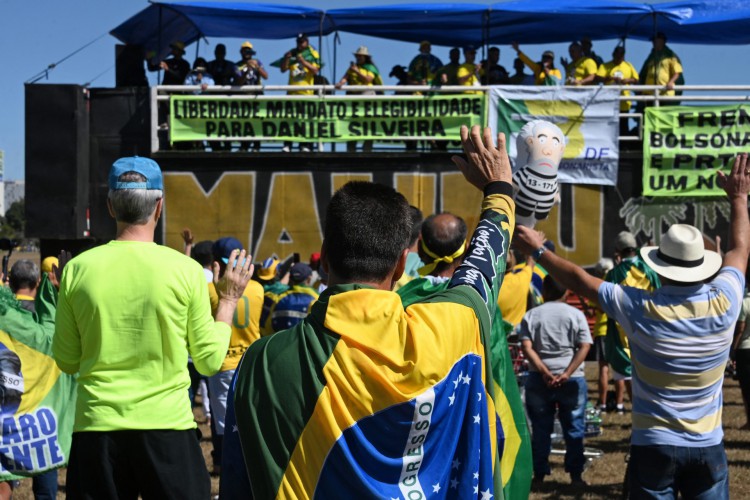 Manifestação em Brasília em 1º de maio