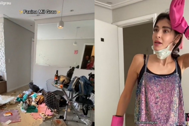 Modelo brasileira faz sucesso nas redes sociais ao fazer faxina solidária na casa de pessoas com depressão