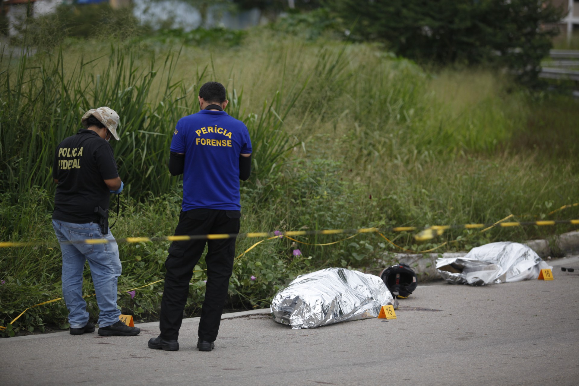 FORTALEZA, CEARA, BRASIL, 18.05.2022: Dois Policiais rodoviários federais são mortos durante abordagem na br 116. (fotos: Fabio Lima/ O POVO) (Foto: FABIO LIMA)