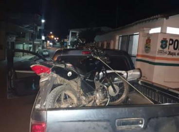 Motocicleta foi apreendida em Monsenhor Tabosa durante a operação 