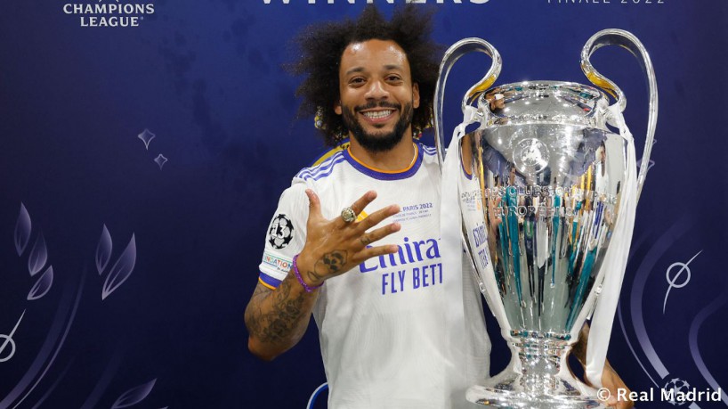 Champions: Marcelo pode se despedir do Real como 2º maior vencedor