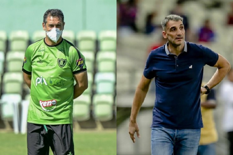 Marquinhos Santos e Vojvoda, técnicos de Ceará e Fortaleza, respectivamente