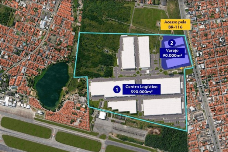 ￼PLANO da Fraport mostra como se dará o acesso da BR 116 ao Centro Logístico