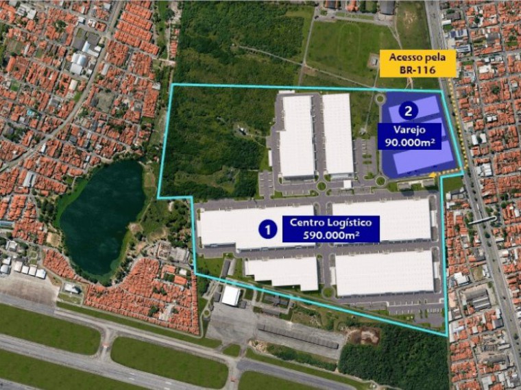 Plano da Fraport mostra como se dará o acesso da BR 116 ao Centro Logístico
