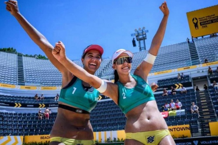 Dupla feminina brasileira Duda e Ana Patrícia, está na final no Mundial de Vôlei de Praia. 