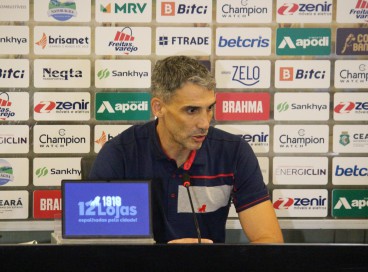 Técnico Juan Pablo Vojvoda em entrevista coletiva após vitória sobre o Ceará por 2 a 0, pela Copa do Brasil  