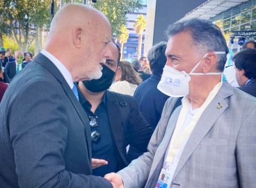 Peter Thomson, enviado especial das Nações Unidas para o Oceano, encontrou Artur Bruno, secretário de Meio Ambiente do Ceará 