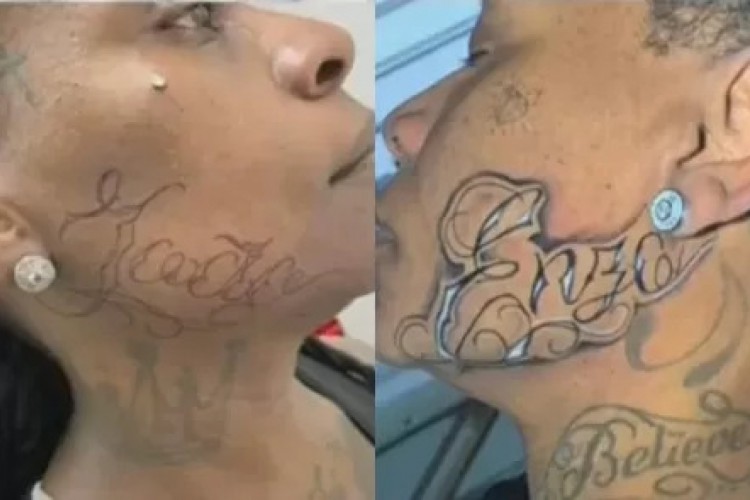 Pepê se arrepende de tatuagem com nome dos filhos no rosto