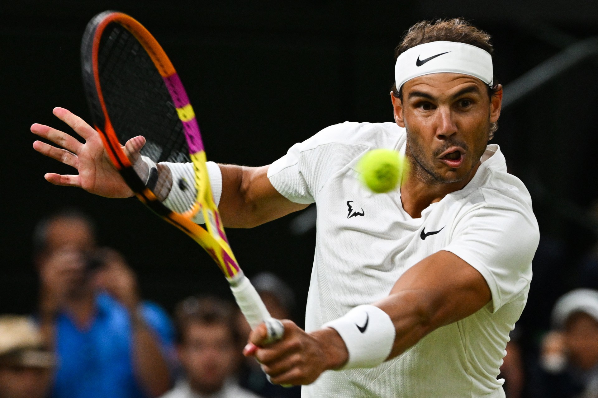 Rafael Nadal conquistou nova vitória e garantiu classificação em Wimbledon (Foto: SEBASTIEN BOZON / AFP)