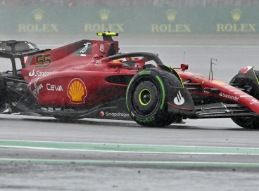 Piloto espanhol da Ferrari, Carlos Sainz, no GP de Silverstone, da Inglaterra 