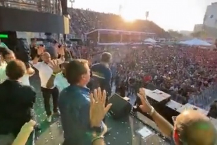 Bolsonaro em evento com evangélicos no Rio de Janeiro
