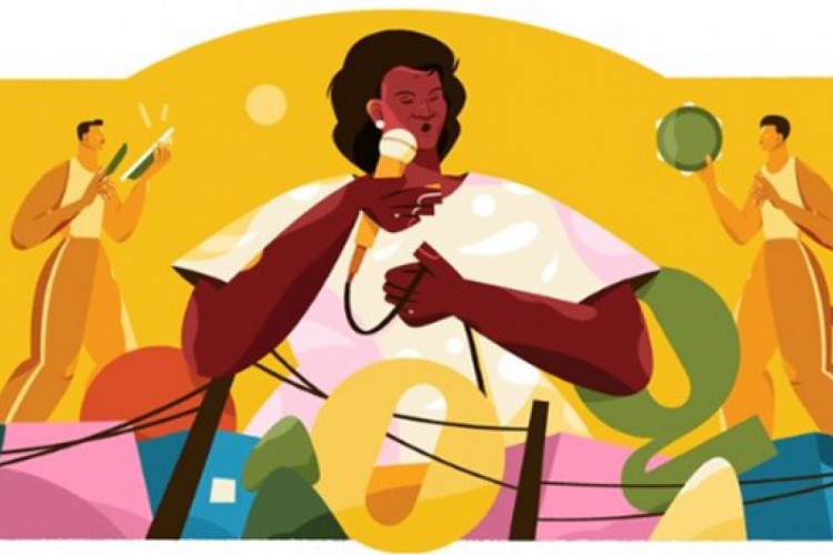 Doole do Google celebra o aniversário de Jovelina Pérola Negra