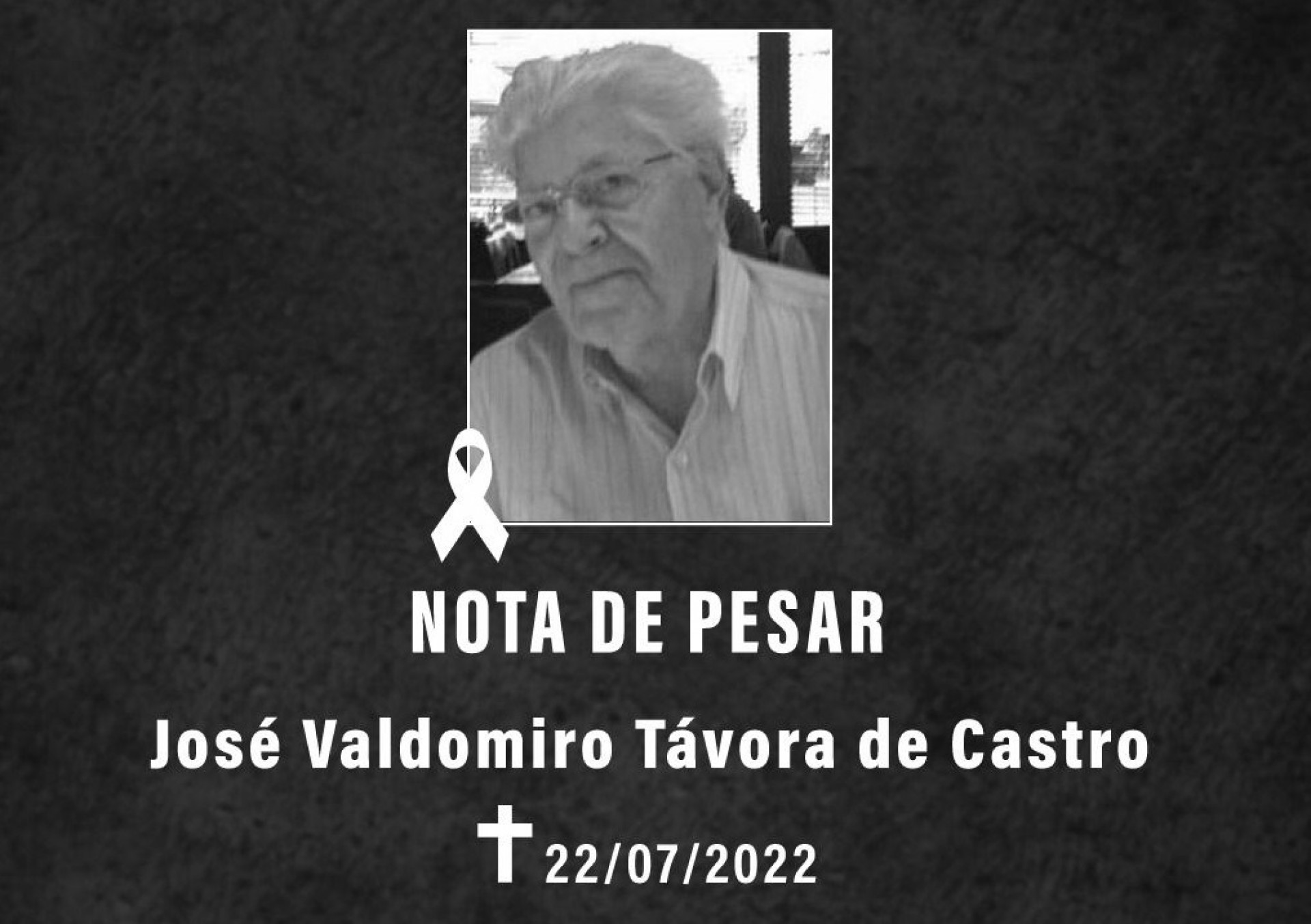 TCE manifestou pesar por José Valdomiro Távora de Castro (Foto: Divulgação / TCE)