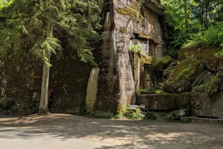O bunker de Hitler era fortificado e escondidos numa área de mata