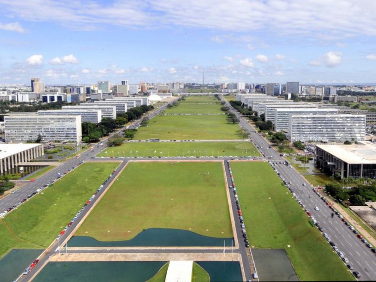 Esplanada dos Ministérios, em Brasília 