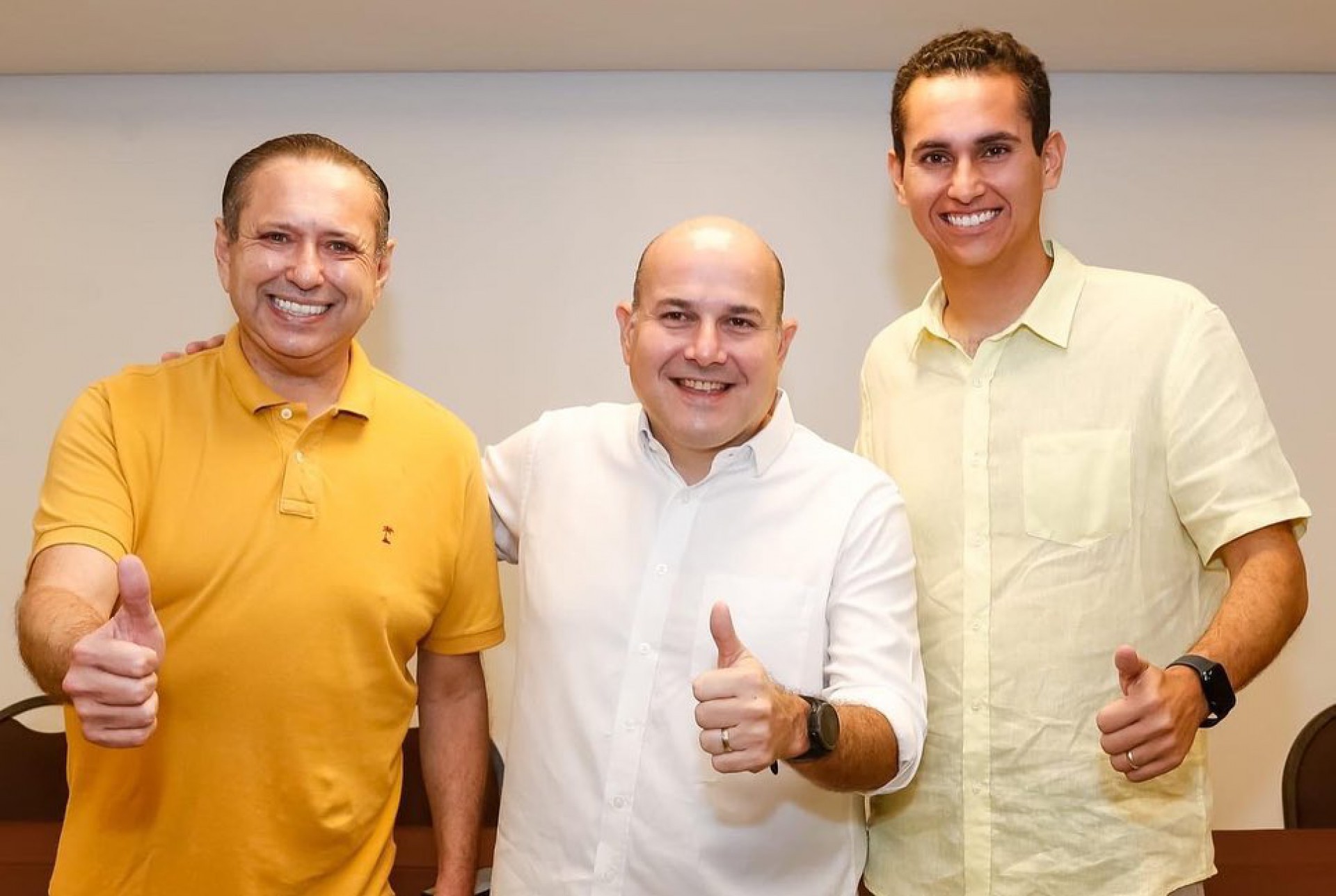 ￼RC ESTEVE com prefeitos do PSD de Domingos Filho e Domingos Neto (Foto: Reprodução / Instagram Roberto Claúdio)