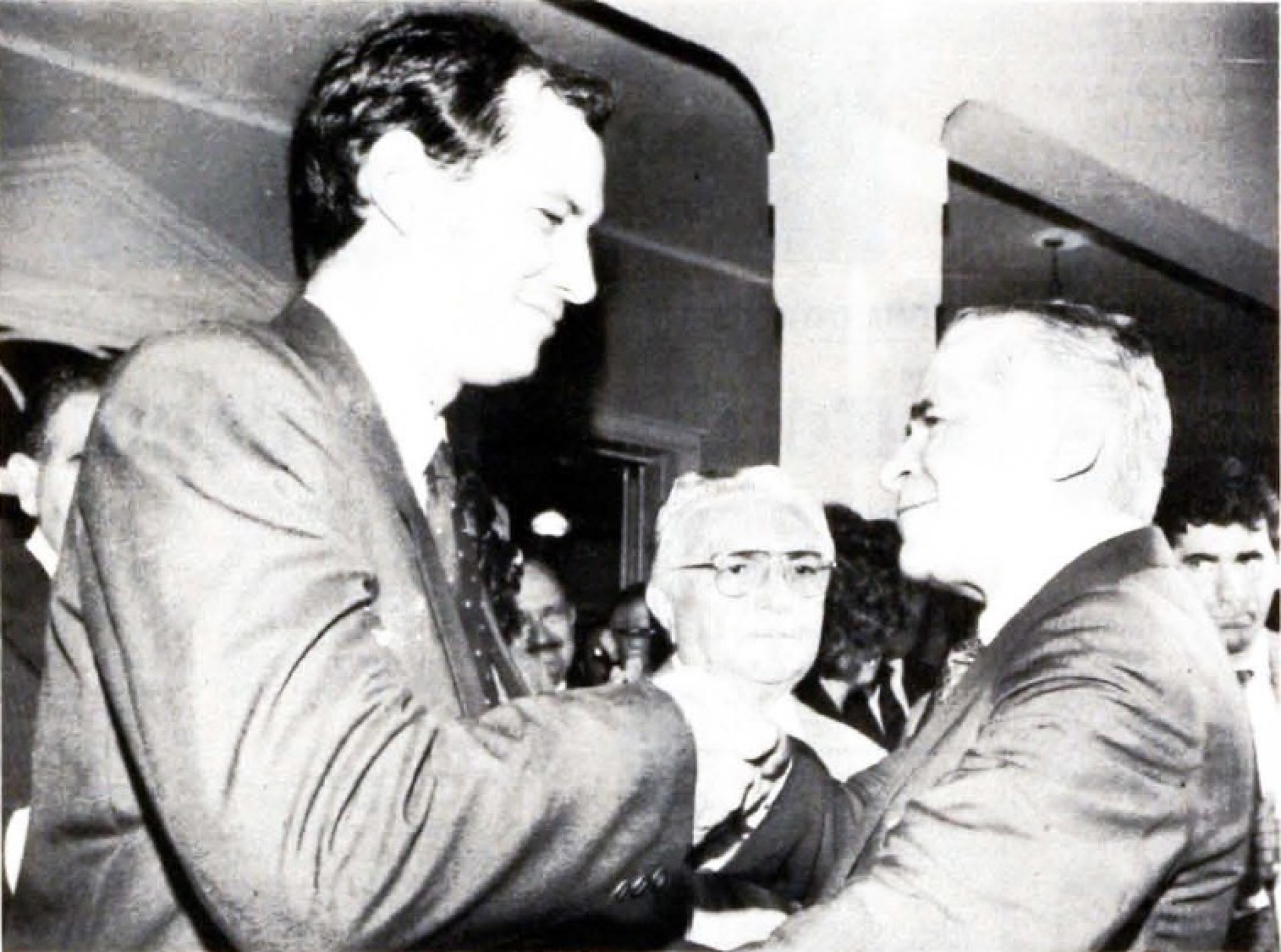 Ciro Gomes e Juraci Magalhães(Foto: Mauri Melo, em 2/4/1990)