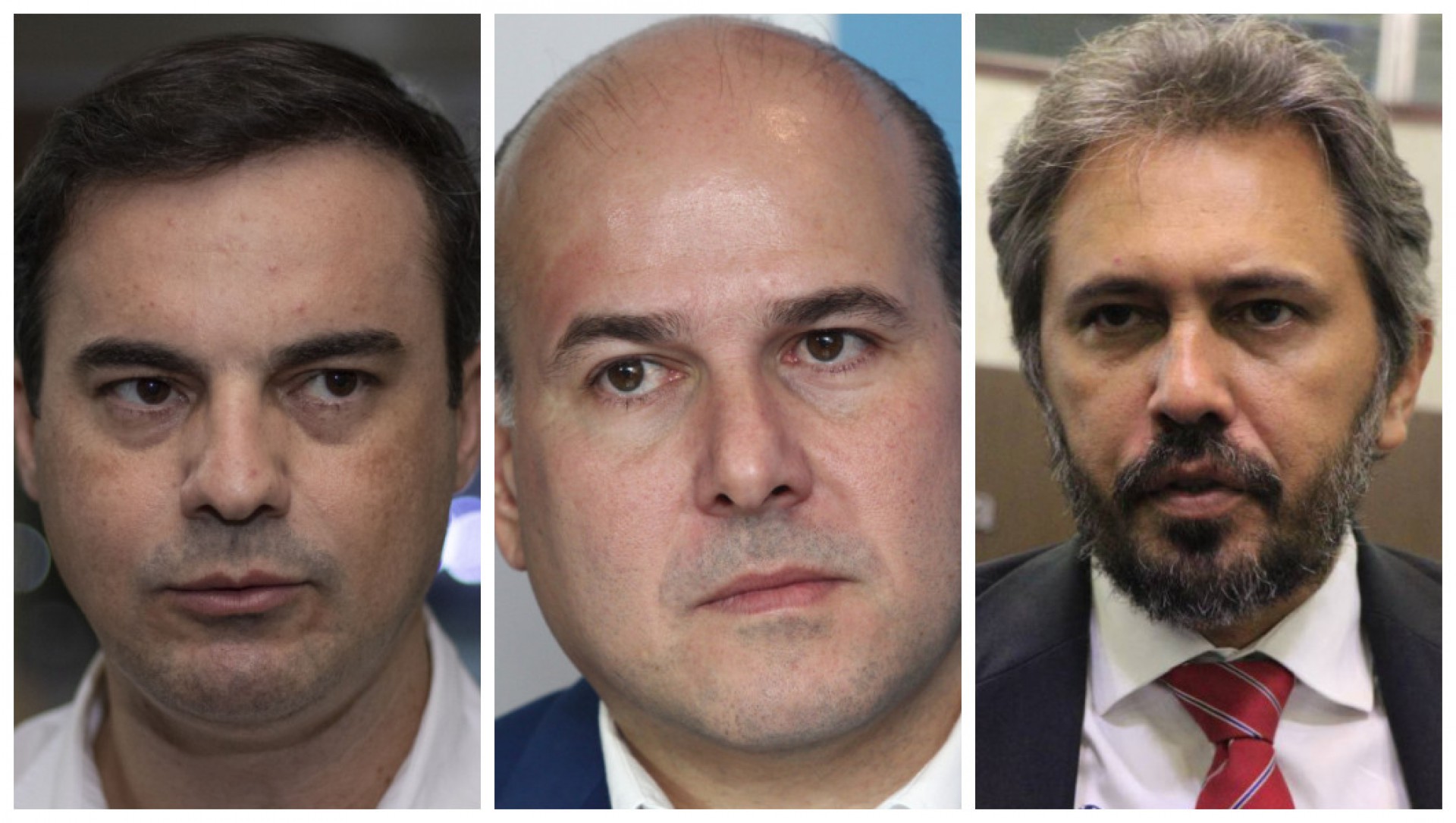 Capitão Wagner (UB), Roberto Cláudio (PDT) e Elmano Freitas (PT) lideram as intenções para o Governo do Ceará. (Foto: Samuel Setubal - Fábio Lima - Mauri Melo/O POVO)