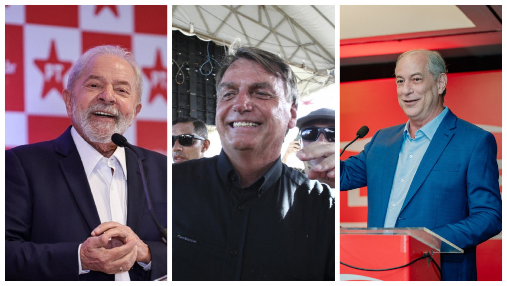 Lula, Bolsonaro e Ciro Gomes (Foto: Ricardo Stuckert (Instituto Lula) / Fabio Lima (O POVO) / Julio Caesar (O POVO))