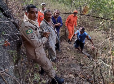 Um idoso de 72 anos foi resgatado pelo Corpo de Bombeiros após se perder na Serra do Lungu, no município de Miraíma 