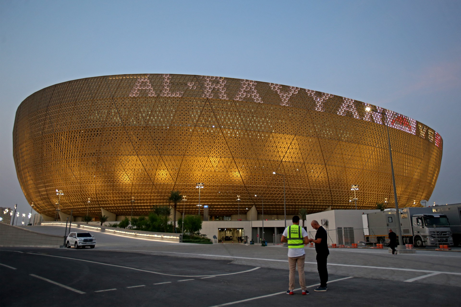 Estádio Nacional de Lusail, uma das sedes da Copa do Mundo do Catar, em 2022 (Foto: MUSTAFA ABUMUNES / AFP)