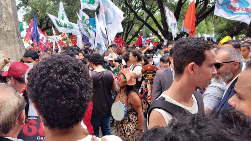Ato em defesa da Democracia, na Praça da Bandeira, em Fortaleza no dia 11 de agosto de 2022.(fot...
