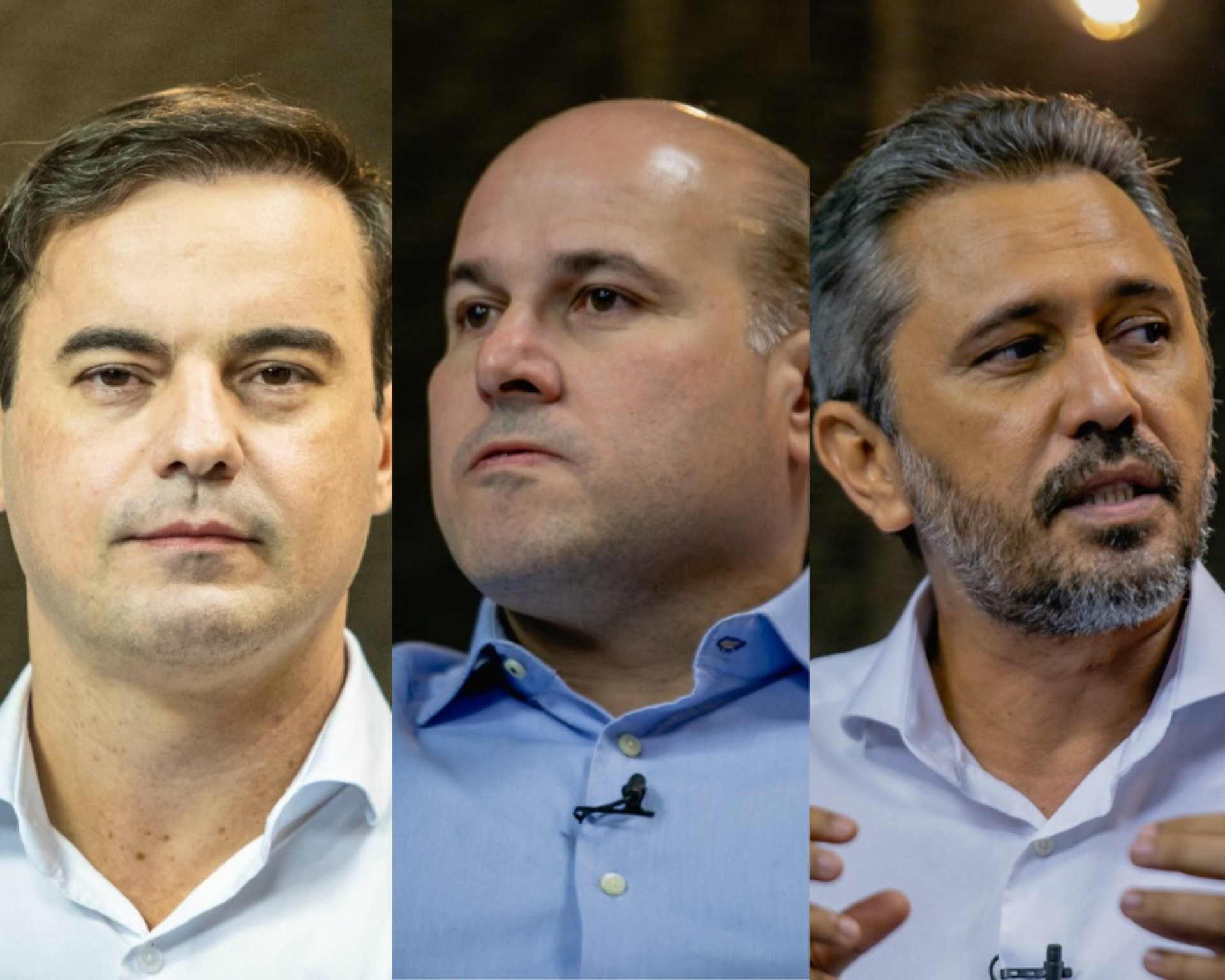 Wagner, RC e Elmano são os candidatos ao governo do Ceará mais bem colocados na pesquisa Ipespe (Foto: Fco Fontele e Aurélio Alves / O POVO)