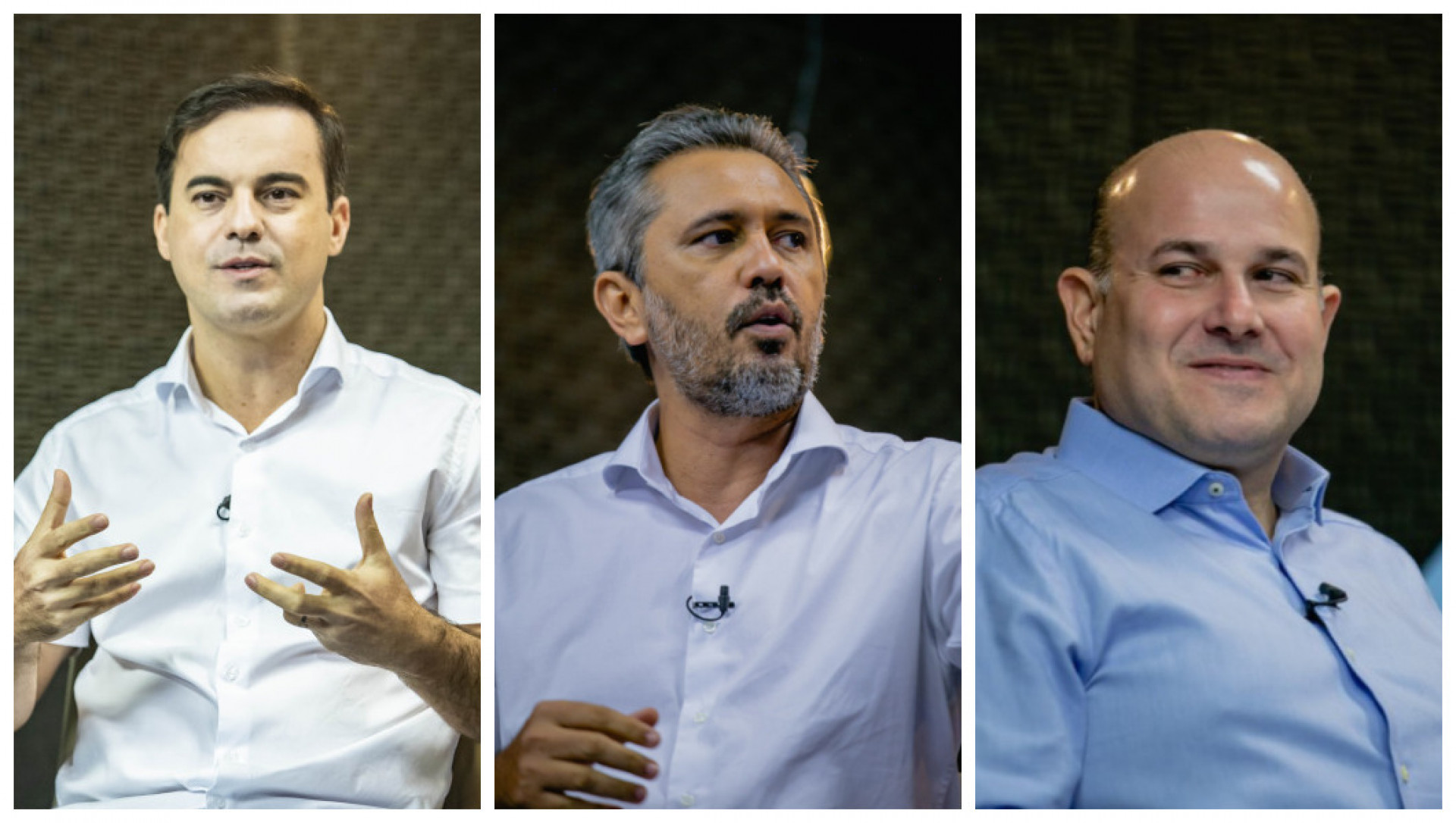 ￼Capitão Wagner, Elmano Freitas e Roberto Cláudio (Foto: FCO Fontenele / Aurélio Alves / Aurélio Alves)