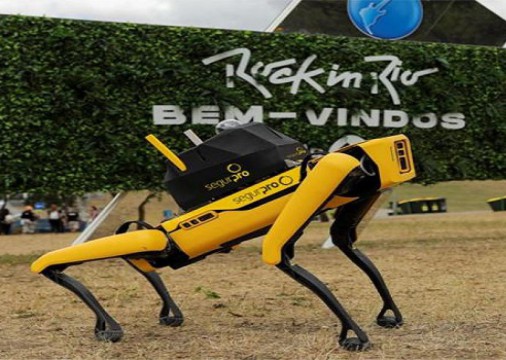 Cão-robo faz parte da segurança no Rock in Rio