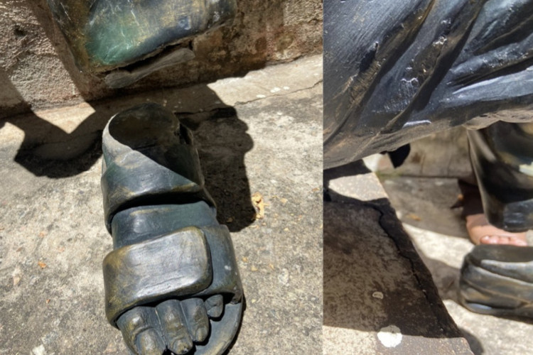 A estátua de Joaquim Santos Rodrigues, o 