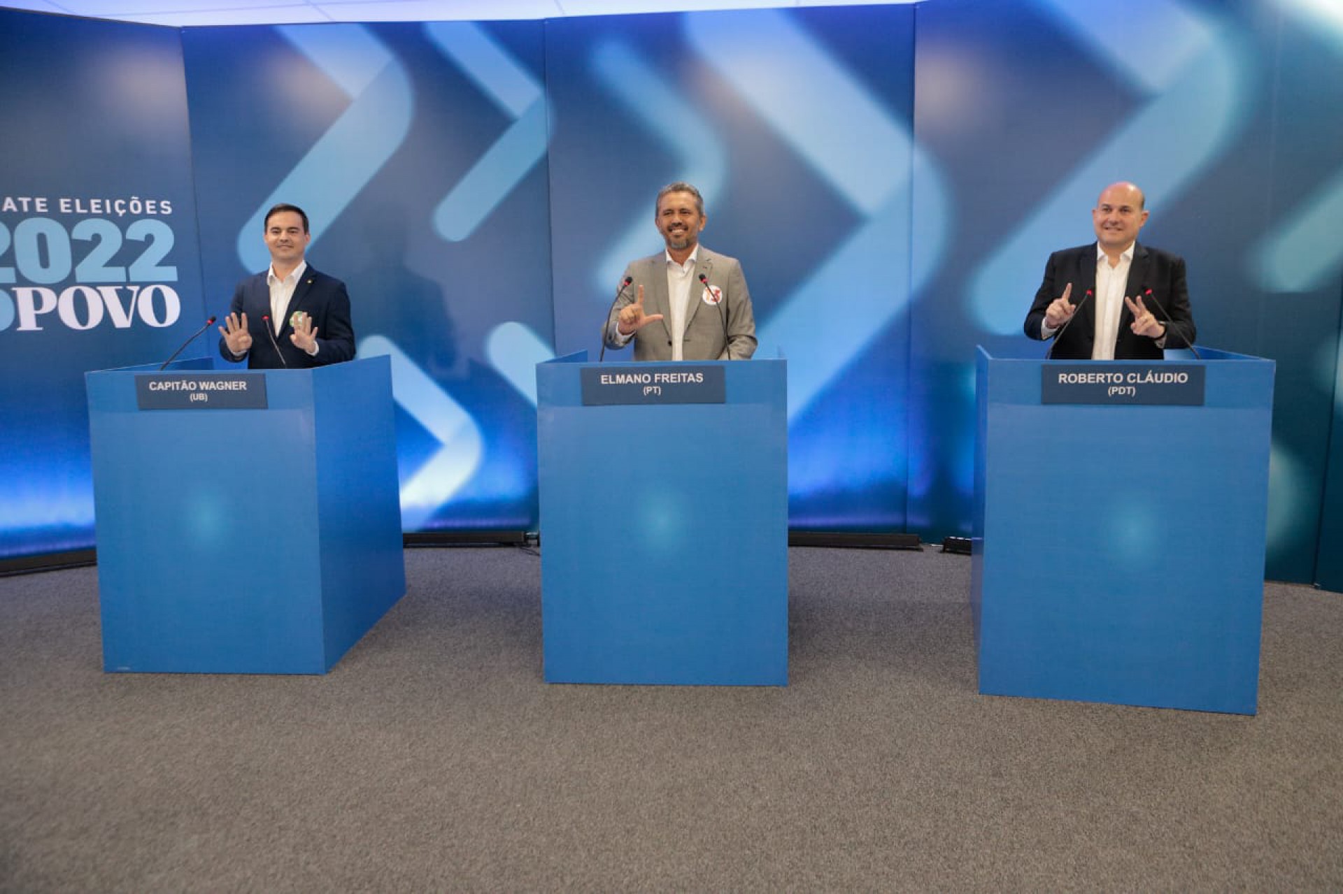 Candidatos ao Governo do Ceará em debate O POVO (Foto: FCO FONTENELE)
