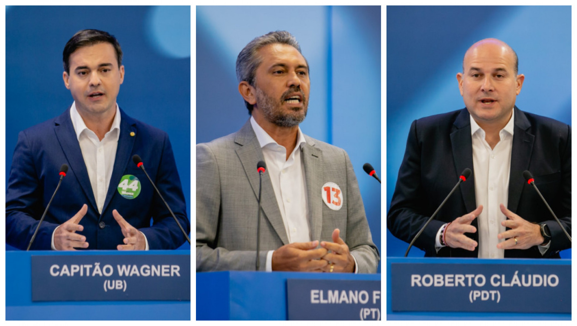 Capitão Wagner, Elmano Freitas e Roberto Cláudio. (Foto: AURÉLIO ALVES)