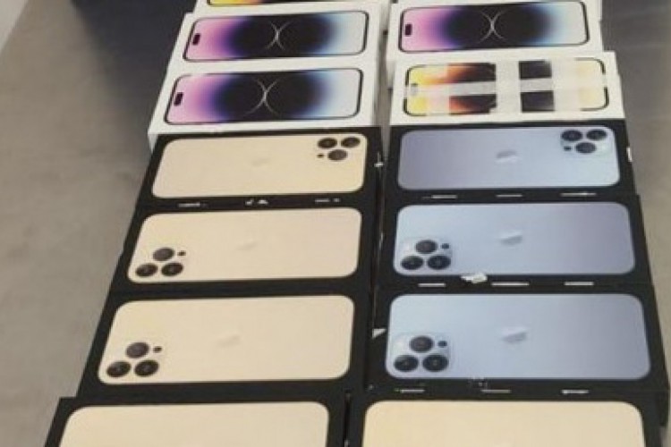 Smartphones apreendidos no aeroporto de Fortaleza, sem nota fiscal