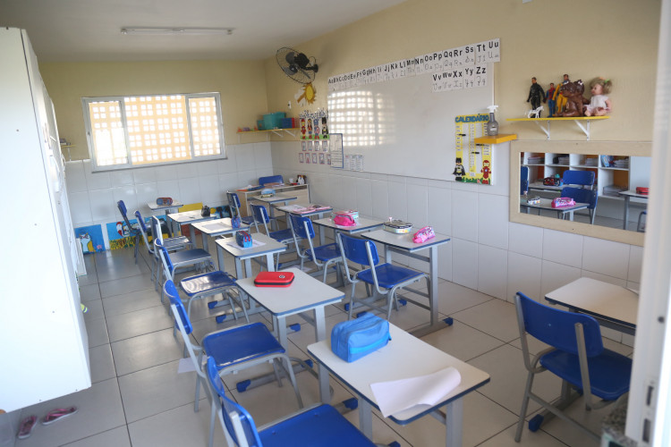 Imagem de apoio: sala de aula de creche em Fortaleza