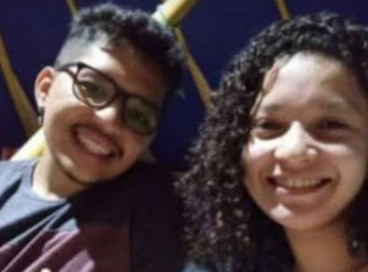 Casal Matheus Alves Varela e Sabrina Rodrigues de Abreu, ambos de 22 anos, foi encontrado morto dentro do carro 