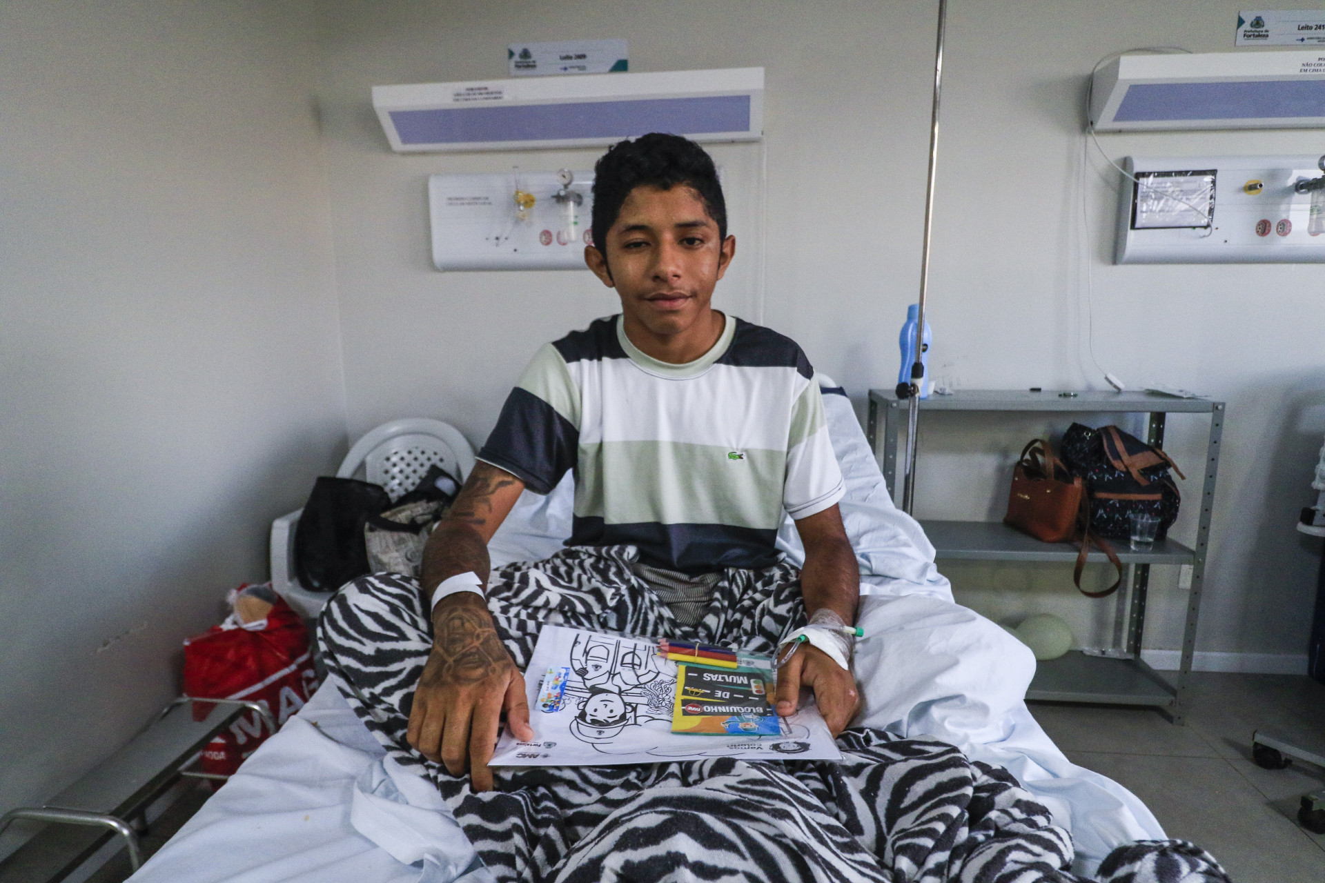  Everlanio Silva Queiroz, de 15 anos, sofreu um acidente de moto 