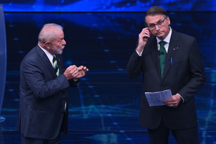 Lula e Bolsonaro em debate neste segundo turno