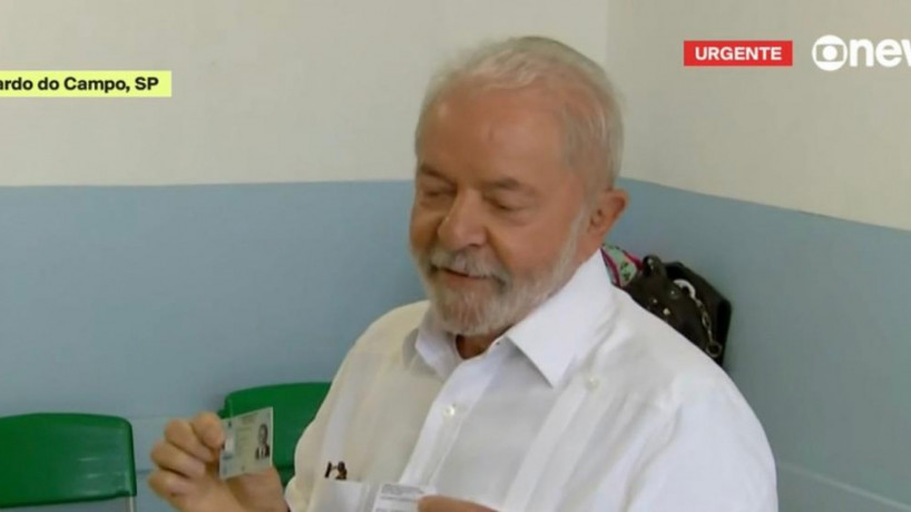 Lula vota no ABC Paulista(foto: Reprodução/Globo News)