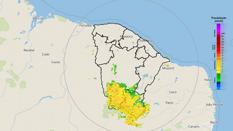 Macrorregiões com mais chuva nesta sexta-feira, 4, foram Cariri e Sertão Central e Inhamuns(fot...